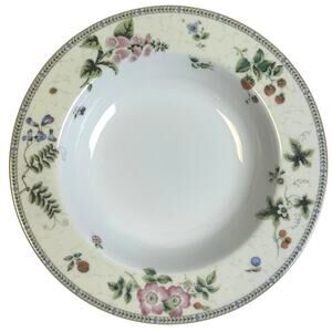 Wedgwood Vintage 1997 "Fleur" 9" Large Rim Soup/Pasta Bowls-Excellent-Set of 8